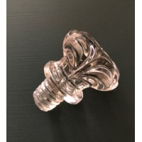 Victorian Glass Cupboard Knobs - Clear - Screw Fit - Set/15